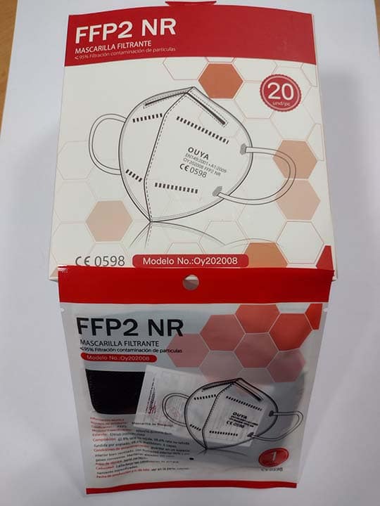 Comprar mascarillas FFP2 homologadas CE baratas- caja completa