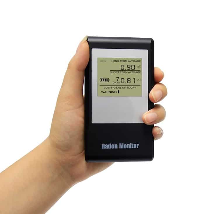  Life Basis - Detector de radón para probador de radón en el  hogar, portátil, con pantalla grande, monitoreo de radón a largo y corto  plazo, funciona con pilas, rango de 0-500