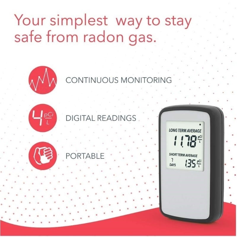 Detector de radón doméstico, medidor de radón portátil, monitor de radón  doméstico Elifecity a largo y corto plazo, alimentado por batería, fácil de  usar : Herramientas y Mejoras del Hogar 