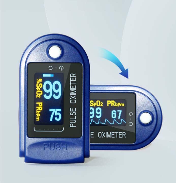 Pulsioxímetro de dedo medidor oxigeno en sangre aparato para medir  saturación monitor de nivel de oxígeno en sangre para adultos, oxímetro de  pulso portátil con pantalla OLED, baterías no incluidas : 