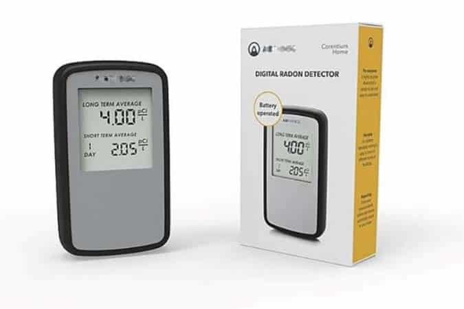 Medidor de Radón, CO2, Temperatura y Humedad Relativa con Data Logger